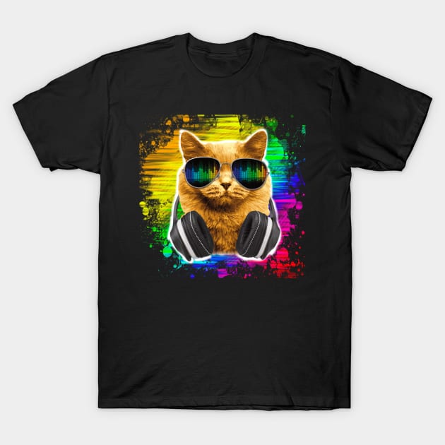 cat music lover T-Shirt by marleks